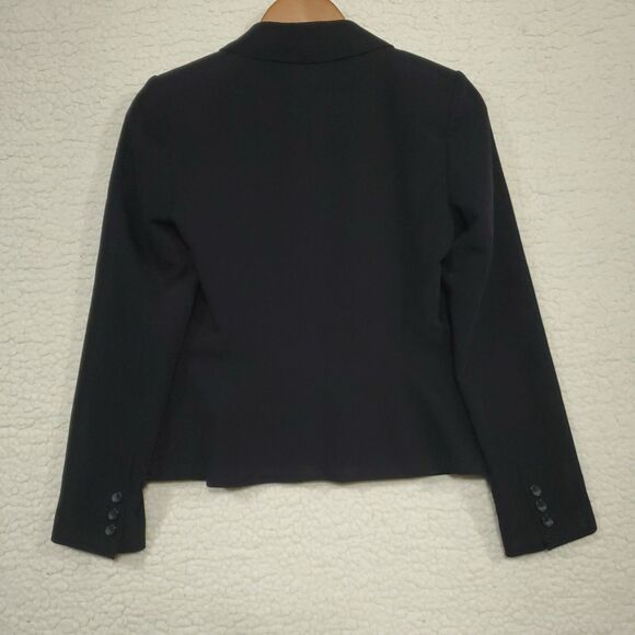 Worthington Blazer Women PS Petite Black One Button Collared Long Sleeve Lined - Picture 2 of 13